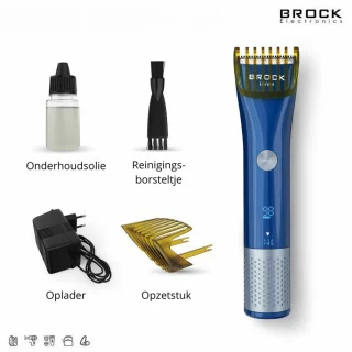 Brock Draadloze Tondeuse & Baardtrimmer Blauw