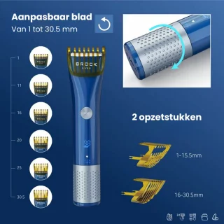 Brock Draadloze Tondeuse & Baardtrimmer Blauw