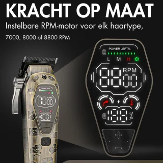 Buddha Professionele 2-in-1 Draadloze Haar- en Baardtrimmer