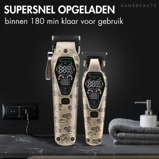 Buddha Professionele 2-in-1 Draadloze Haar- en Baardtrimmer