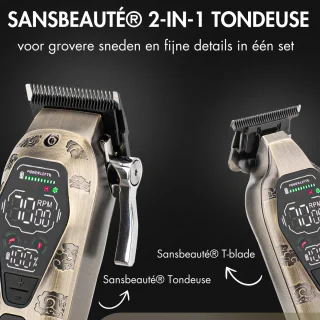 Buddha Professionele 2-in-1 Draadloze Haar- en Baardtrimmer