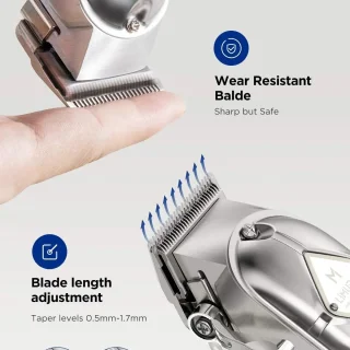 By Barkhuis Professionele Draadloze Tondeuse Set voor Mannen