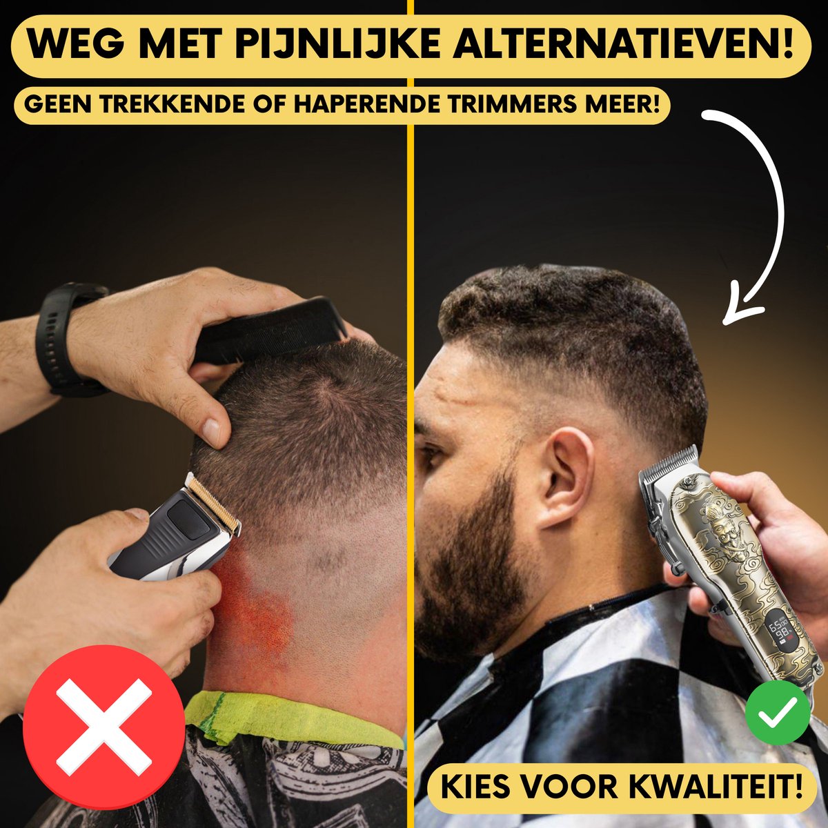 Wat vinden we goed aan de Cheveux Professionele Draadloze Haartrimmer