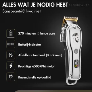Cheveux Professionele Draadloze Tondeuse voor Mannen
