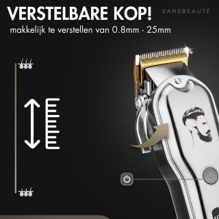 Cheveux Professionele Draadloze Tondeuse voor Mannen