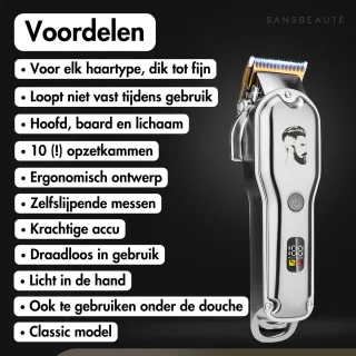 Cheveux Professionele Draadloze Tondeuse voor Mannen