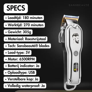 Cheveux Professionele Draadloze Tondeuse voor Mannen