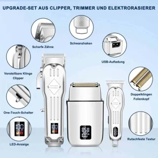 Covreo Haarclipperset met trimmer en foil shaver