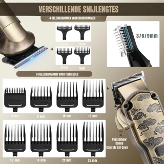 DD® Tondeuse Hoofdhaar Snoerloos Zwart