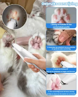 Dierentrimmer Draadloos Type-C Oplaadbaar Honden & Katten