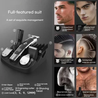 Digitale 16-in-1 Haartrimmer Verzorgingsset voor Mannen