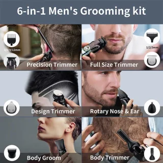 Draadloze oplaadbare baardtrimmer en kapperset voor mannen