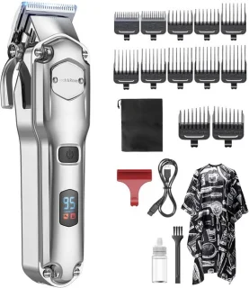 Draadloze professionele tondeuse zilver