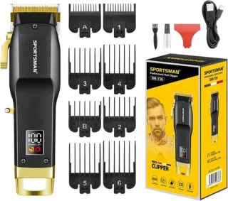 Draadloze professionele tondeuse zwart