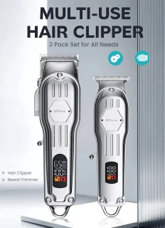 DrPhone KIKIDO Barber 2-in-1 Tondeuse en Trimmer Zilver