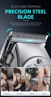 DrPhone KIKIDO Barber 2-in-1 Tondeuse en Trimmer Zilver