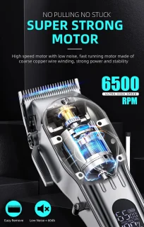DrPhone KIKIDO Barber 2-in-1 Tondeuse en Trimmer Zilver