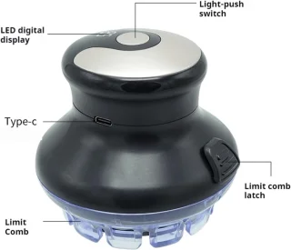 Elektrische Draadloze Ronde Tondeuse voor Mannen USB-oplaadbaar