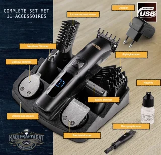 Entoris EN3 Professionele Baard- en Haartrimmer Set
