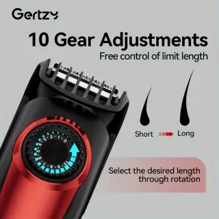 Gertzy Clipper - Digitale Tondeuse (Rood)