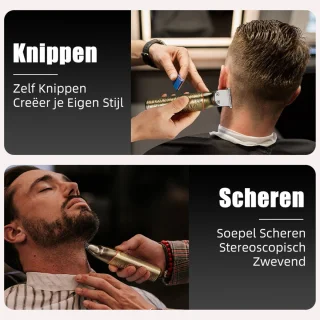 Gloovon® Professionele Tondeuse Set 5-in-1 Kopergoud