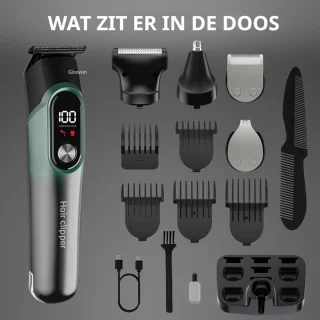 Gloovon® Tondeuse Set voor Mannen - Cyaan
