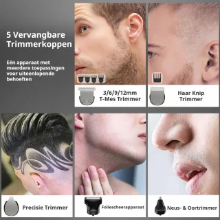 Gloovon® Tondeuse Set voor Mannen - Cyaan