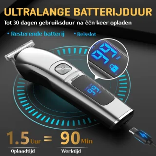 Gloovon® Tondeuse Set Zilver