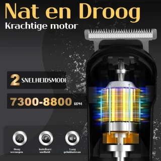 Gloovon® Tondeuse Set Zilver
