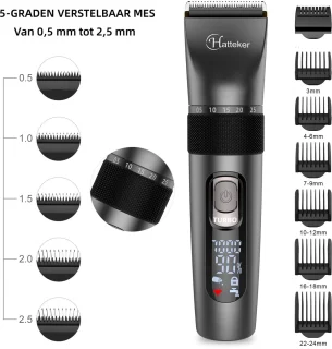 Hatteker 3-in-1 Heren Tondeuse