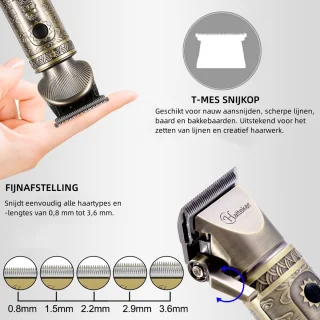 Hatteker Professionele 3-in-1 Tondeuse Set