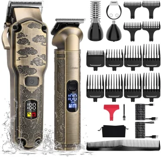 Hatteker Professionele 4-in-1 Tondeuse en Trimmer Set voor Heren