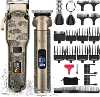 Hatteker Professionele 4-in-1 Tondeuse en Trimmer Set voor Heren