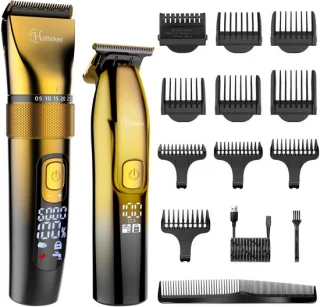 Hatteker Professionele Tondeuse Set - Haar- en Baardtrimmer, Goud
