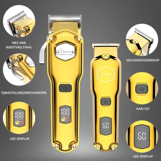 Hatteker Professionele Tondeuse Set voor Heren