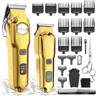 Hatteker T-Blade Tondeuse Set voor Heren - Goud