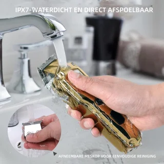 Hatteker T-Blade Tondeuse Set voor Heren - Goud