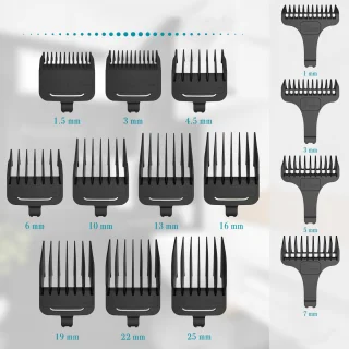 Hatteker Tondeuse Set Heren – Baard- & Haartrimmer T-Blade (Zilver)