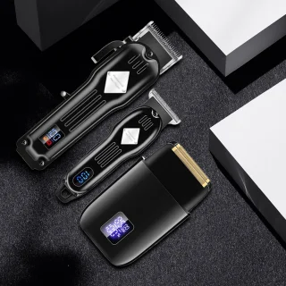 HAUSS SPOLE Baardtrimmer Set van 3 voor Mannen Zwart
