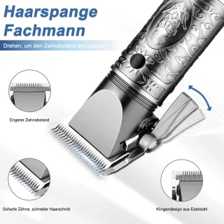 HAUSS SPOLE Draadloze Tondeuse Set Zilver