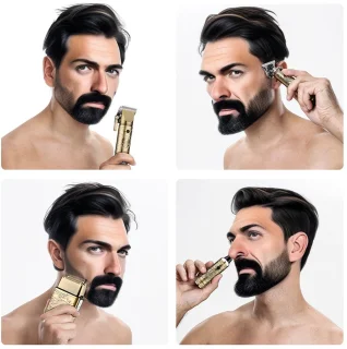 HAUSS SPOLE Gouden Draadloze Tondeuse Set voor Mannen