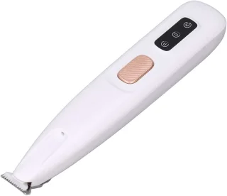 Hondenpoottrimmer met LED-licht, Geluidsarme Draadloze Hondentondeuse voor Verzorging, Oplaadbare Hondentondeuse voor Honden Katten Trimmen van Poten, Ogen, Oren, Gezicht, Romp