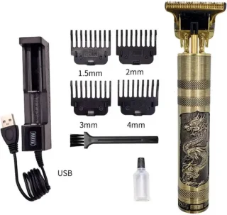 Igoods Luxe Baardtrimmer Goud met 4 Opzetkammen