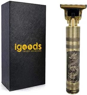 Igoods Luxe Baardtrimmer Goud met 4 Opzetkammen