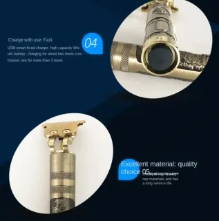Igoods Luxe Baardtrimmer Goud met 4 Opzetkammen