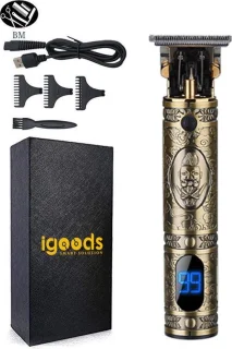 Igoods Luxe Draadloze Baardtrimmer Goud