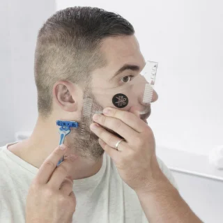 InnovaGoods Hipster Barber scheervorm en oplaadbare tondeuse set