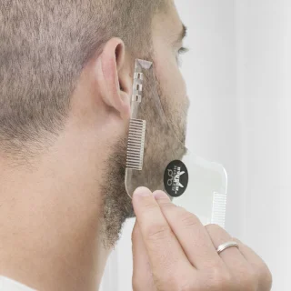InnovaGoods Hipster Barber scheervorm en oplaadbare tondeuse set