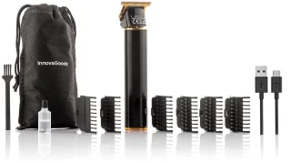 InnovaGoods Hipster Barber scheervorm en oplaadbare tondeuse set