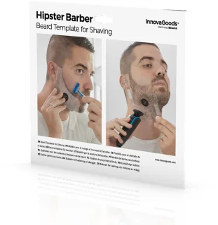 InnovaGoods Hipster Barber scheervorm en oplaadbare tondeuse set